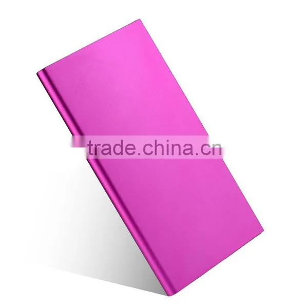 Manufacture Ultra Slim Li-polymer Battery Metal Power Bank 8000mAh photo-2