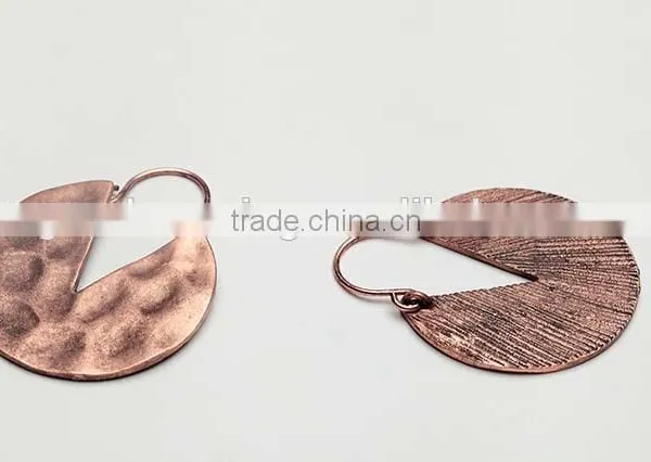 Hammered Basket Metal Simple Style Earring photo-3