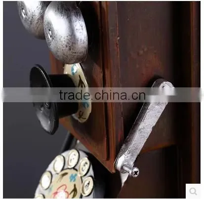 Retro Antique Iron Craft Artificial Telephone Home Decoration Supplier's Choice photo-4