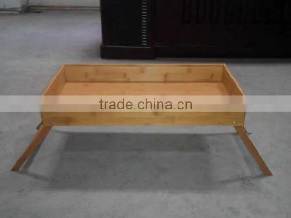bamboo serving tray with foldable legs bed tray table