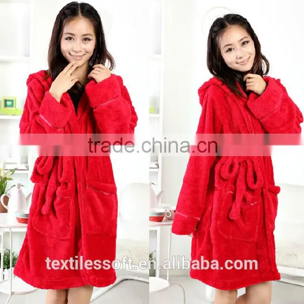 Factory Wholesale Luaury Cotton Sexy Girl Bathrobe photo-2