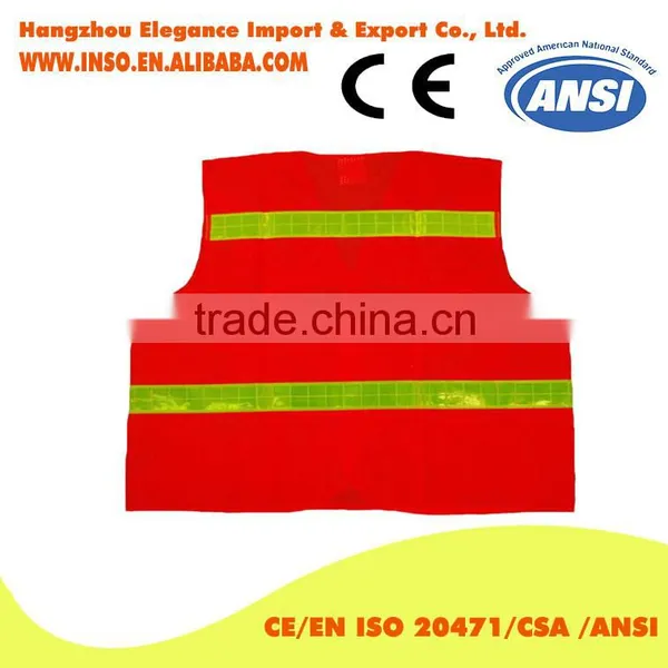 Made In China Excellent Material YELLOW High Visibility Glow in Dark Safety Vest photo-2
