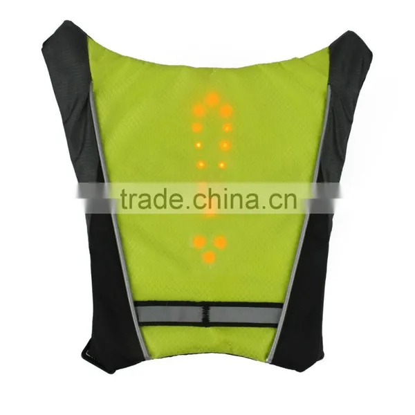 Reflective Flashing LED Backpack Luminous Safety Warning Direction Cycling/Hiking Backpack With Turn Signal Secutiry Pilot photo-4