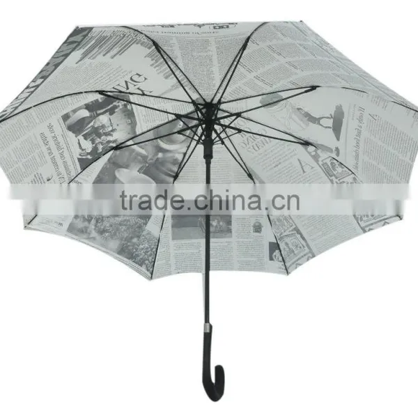 Straight Newspaper Printing Umbrella photo-2