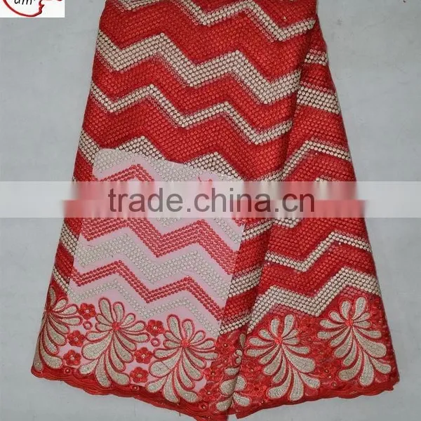 CL14-215 High Quality African French Net Lace Fabric, Tulle Lace Fabric Wholesale photo-2