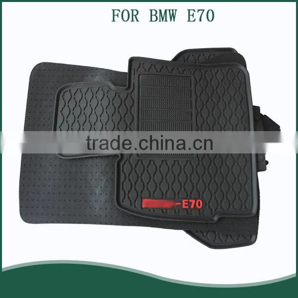 Full Set Black Nibbed Rubber Floor Mats Front & Rear For BMW E70 photo-2
