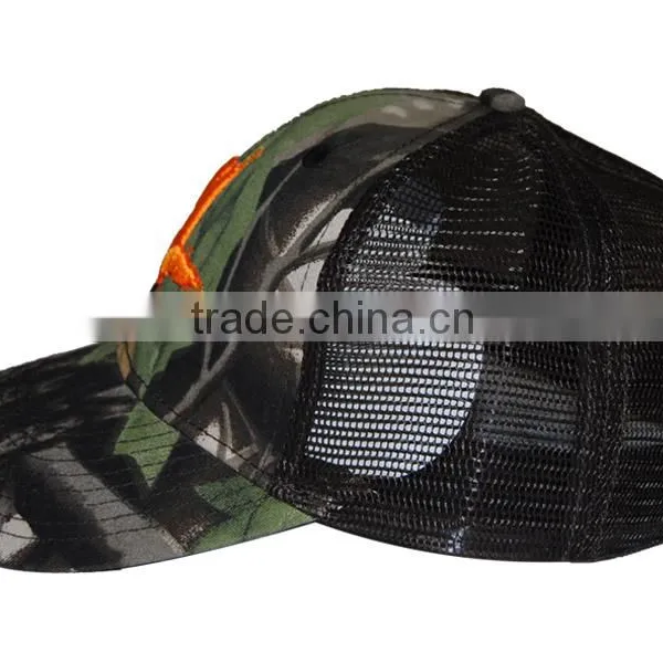 6panel Camo Mesh Cap With 3D Embroidery photo-6