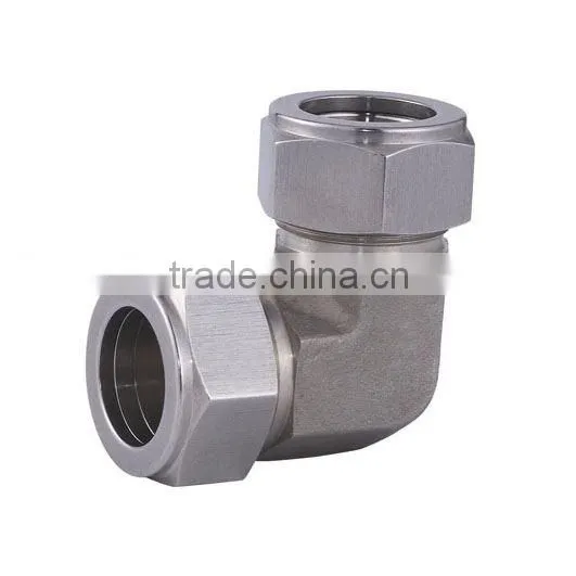 union elbow,compression tube fitting,double ferrule tube fitting