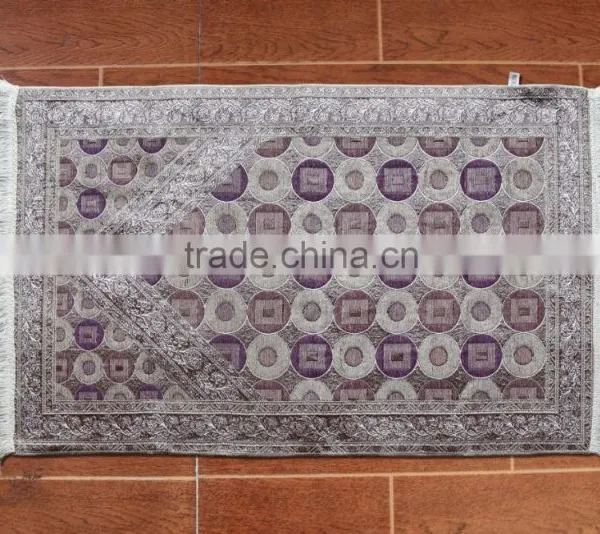 100%Chenille 70*110CM Woven Muslim Prayer Rug Mat photo-5