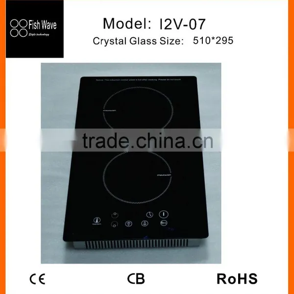 Foshan Sensor Touch Control Europe Style Plastic Cover Built-in 2 Zones Domino Induction Cooker in Kitchen Appliance photo-2