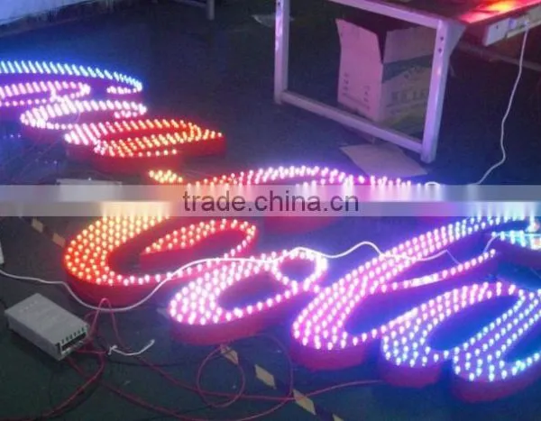 Colorful DC5V Front Light Led Illuminated Letters With 12mm Rgb Led Pixel Light photo-2