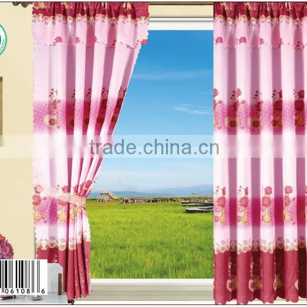 China Made YH108 15 Years Top-rated Golden Seller Newest 100% Polyester Printed Finished Curtain