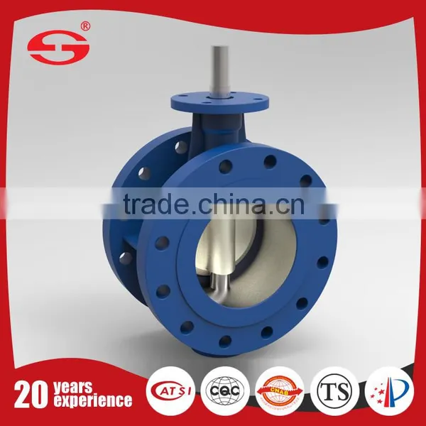 PTFE Flange Triple Eccentric Metal Seal Gearbox Flanged Hard Sealed Butterfly Valve photo-5