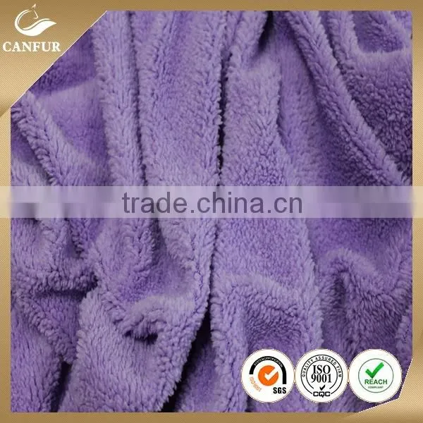 100% Polyester Mirco Sherpa Faux Fur Fabric