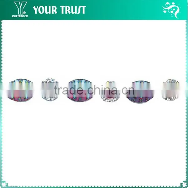 Wedding Bridal Dress 1.3CM AB Round Resin 3MM Crystal RhinestoneTrimming photo-2