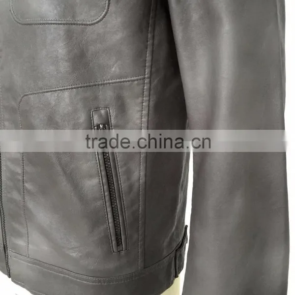 Men PU Leather Jacket Spring and Autumn Clothes photo-4