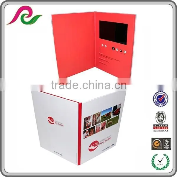 Newest Customized Printing Paper Cover LCD Video Greeting Card Video Book photo-2