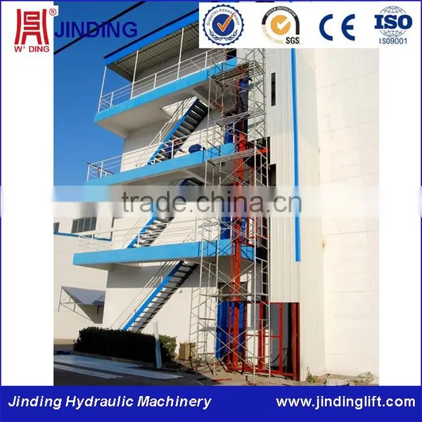 Customized hydraulic elevator rail platform for lifting cars or cargo