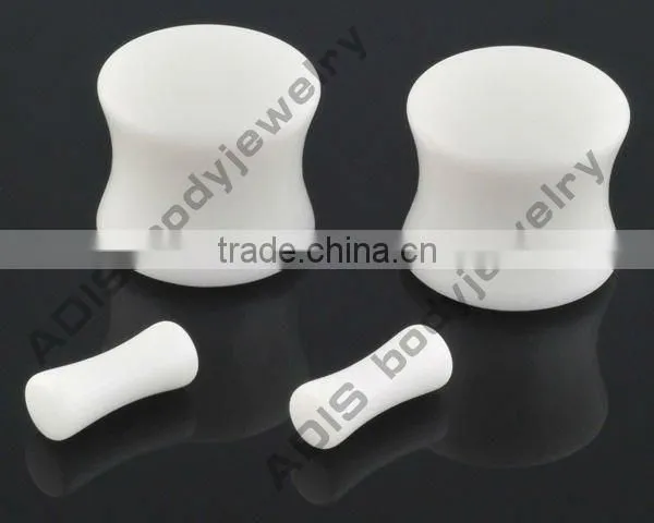 Body Jewelry Natural Stone Ear Tunnel White Color Stone Plugs