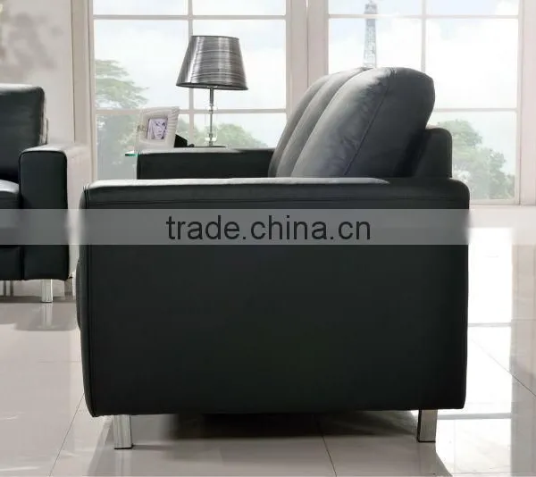 Chinese Home Furniture Black Leather Sectional Sofa Low Price photo-4