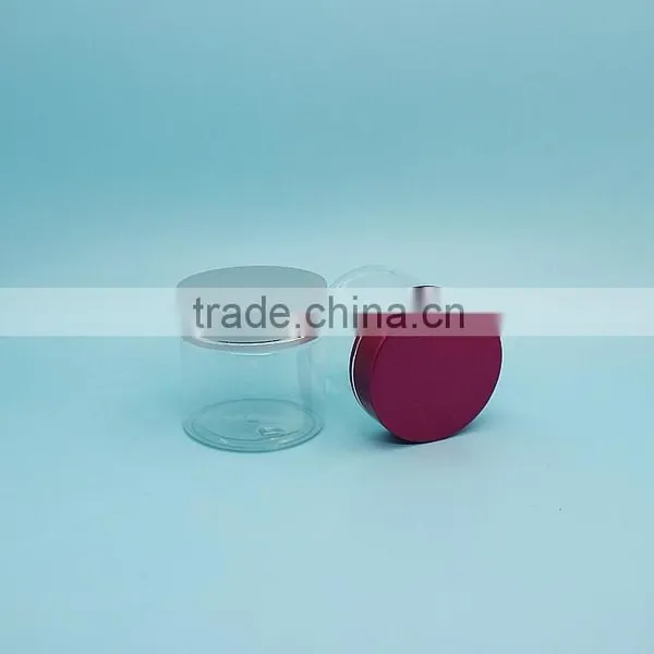High Quality Small Plastic Jar With Aluminum Cap, 60ml 2oz Plastic Jar With Metal Cap photo-2