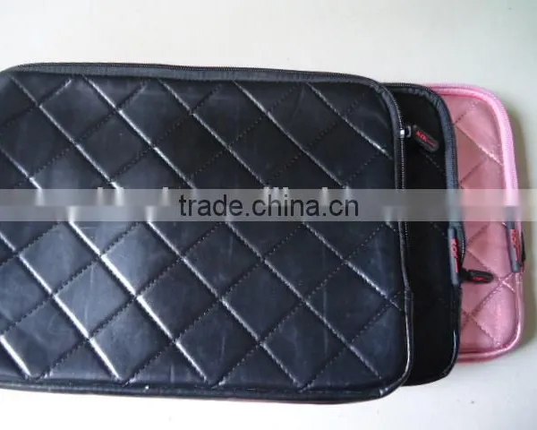 K-OK Classic Horizontal Diamond Texture Zipper PU Leather Tablet Bag Cases With EVA Interlayer for Ipad Air Protector Case photo-3