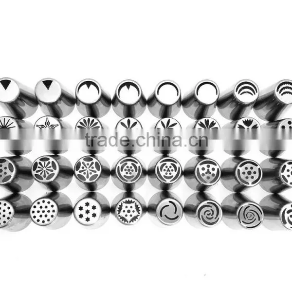 Stainless Steel Russian Piping Tips and Tri Color Coupler Home Baking DIY Cake Pastry Decoration Tool photo-3