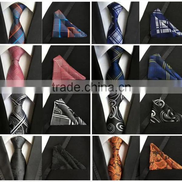 Stylish Polyester Silk Necktie Mens Tie Set With Hanky For Gift Quality Choice photo-2