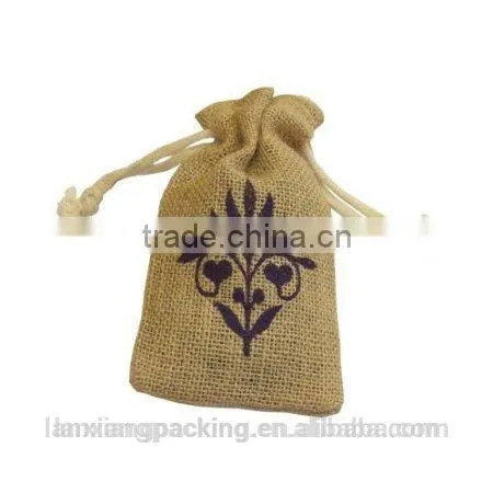 Custom Double Pull Jute Jewelry Pouch photo-4
