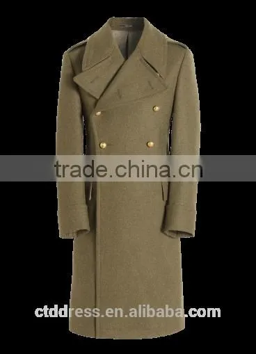 2015 New Style 100% Cashmere Classic Army Grey 100 Cashmere Coat photo-4