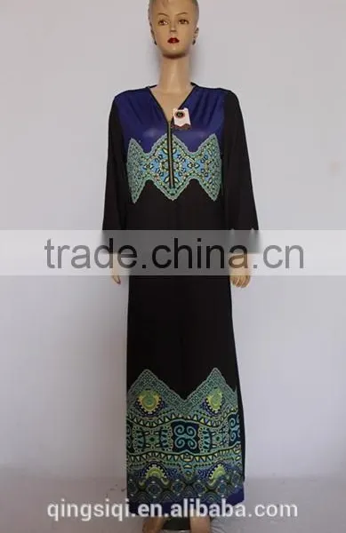 Fashion Long Sleeve Arab Lady Long Gown photo-3