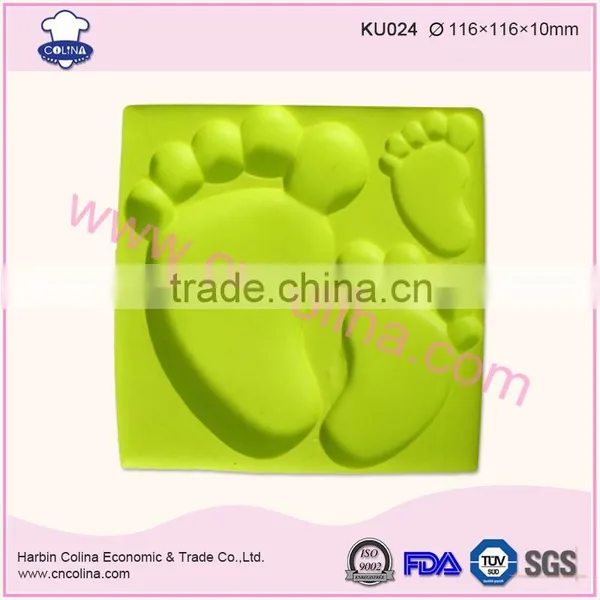 LFGB Standard 3d Footprint Fondant Tools Silicone Mold photo-3