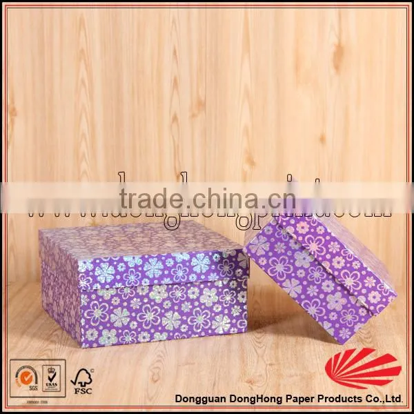 Square Delicate Pattern Custom Printed Hat Box photo-4