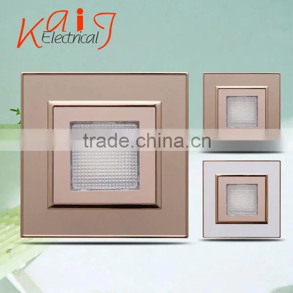 Wall Mount AC180V - 240V LED Footlight Wall Switch With Yellow Light photo-2