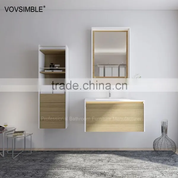 Wall Mounted Cabinet Double Sink Modern European Design Bathroom Cabinets photo-2