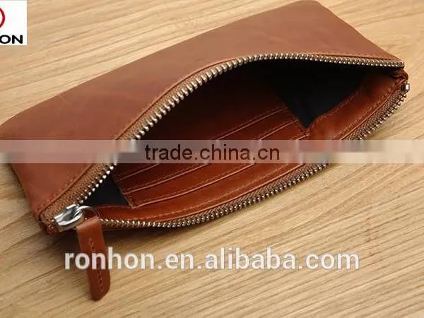 Simple Young Zipper PU Leather Wallet for Men photo-4