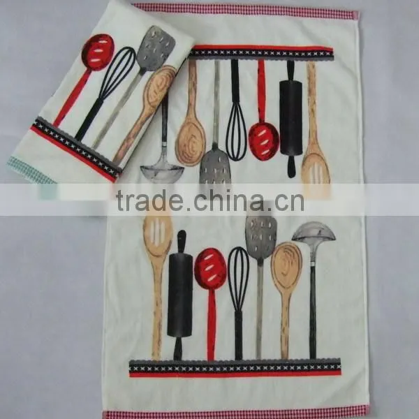 Photo Printing Cycling Design Velour Towel With Dobby Border photo-2