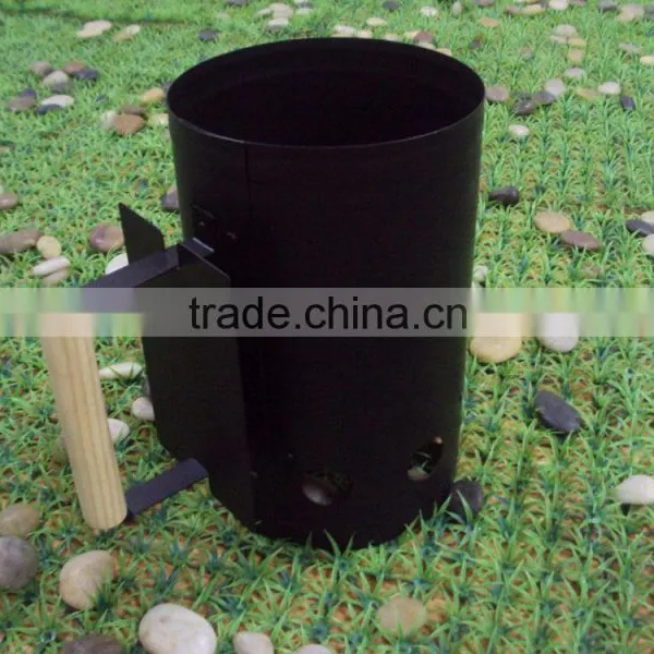 High Quality Bbq Charcoal Chimney Starter With Wood Handle photo-3