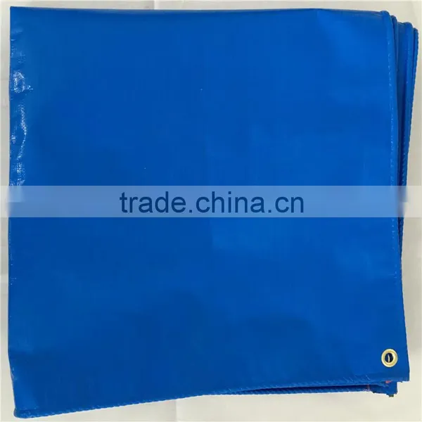 250gsm Outdoor Waterproof Blue/Orange PE Tarpaulin Woven Fabric photo-4