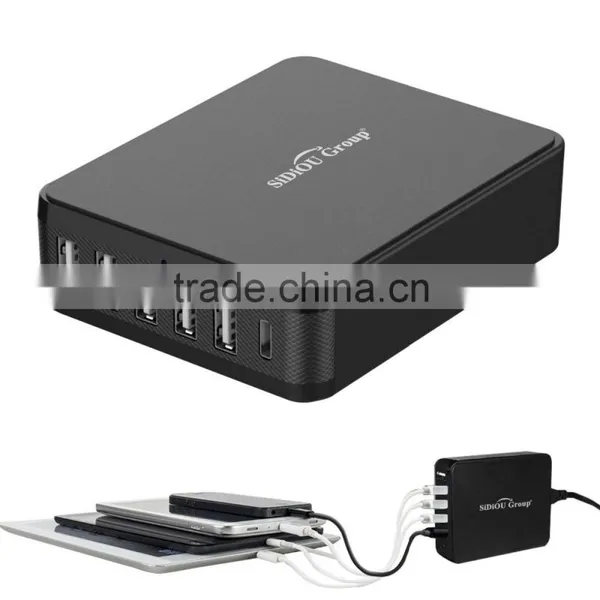 Sidiou Group PowerPort 6 35W 6-port USB Charger With 1 Type-C Charge Port Support Tablet PC and Mobile Phone Charging photo-6