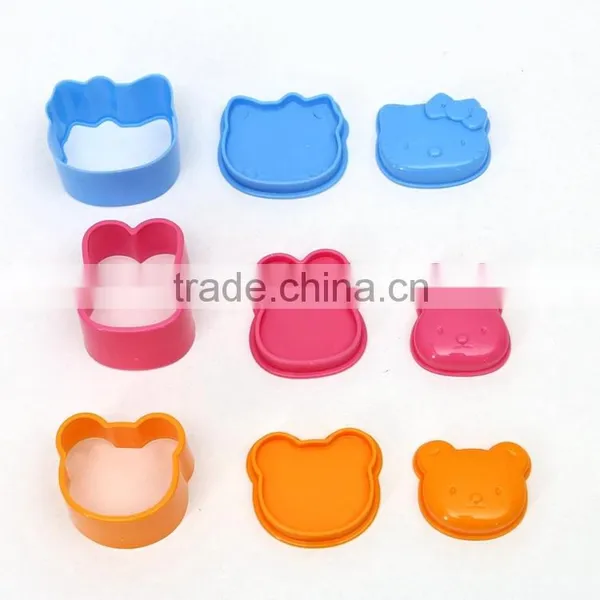 3PCS BENTO RICE ROLL MAKER SET OF RABBIT,BEAR,CAT SHAPED photo-6