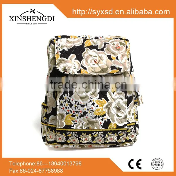 RE007 China Supplier Wholesale Best Selling Cotton Girl's Quilted School Backpack photo-2