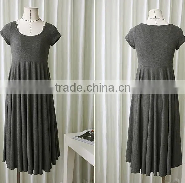 Summer Short Sleeve Slim Pregnancy Dress Wear for Maternity O-neck photo-6