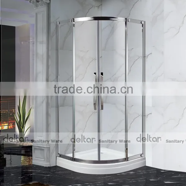 Prefabricated Unique Cheap Small Round Corner Bath Curved Glass Shower Enclosure Toilet Sex Shower Room Portable Cabins for Sal photo-2