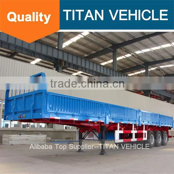 TITAN 50tons Wall Side Cargo Truck Trailer for Namibia Good Price Sale photo-4