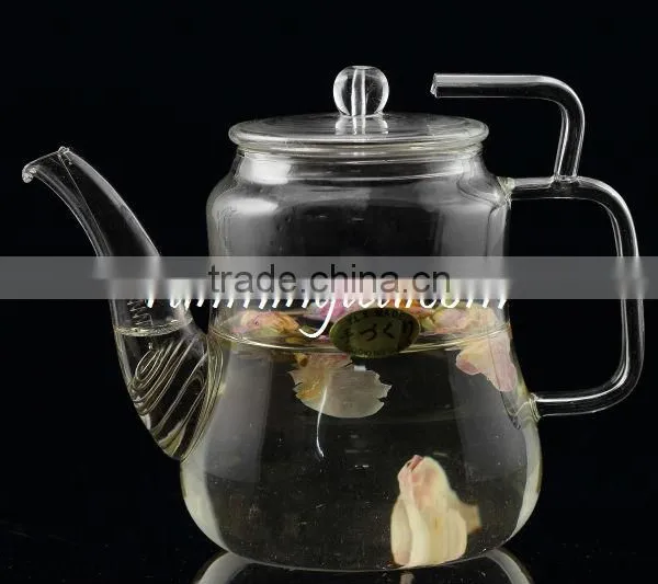 Wholesale Borosilicate Glass Teapot With Stainless Steel Insert Spout ,420cc photo-2
