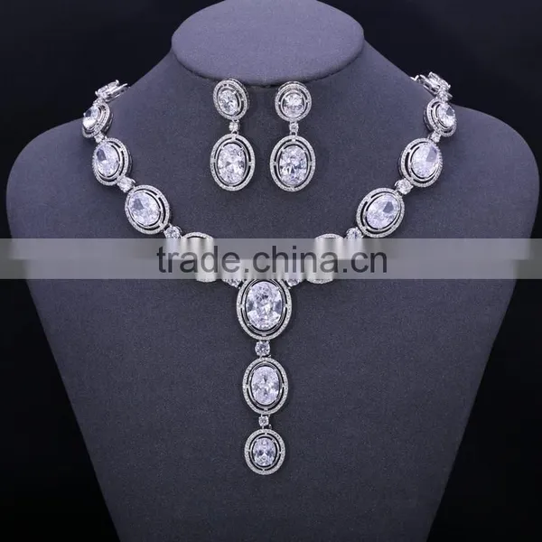Wholesale Bridal Jewelry Set,shinning White Stone Jewelry Set,christmas Gifts photo-2