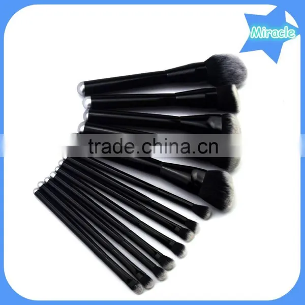 13pcs Cool Black Wood Handle Private Label Makeup Brush Wholesale Make up Brush photo-6