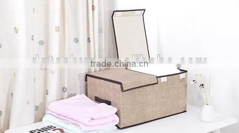 Eco-Friendly Good Quality Custom Printed Foldable Non Woven Storage Box and Bin With Two Lids photo-4