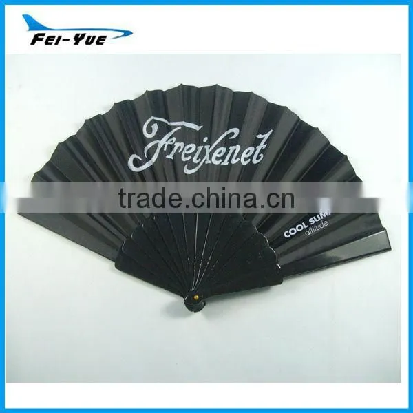 PP Type and Custom Logo White Plastic Hand Fan photo-2